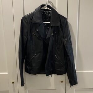 Black Leather Women's Jacket